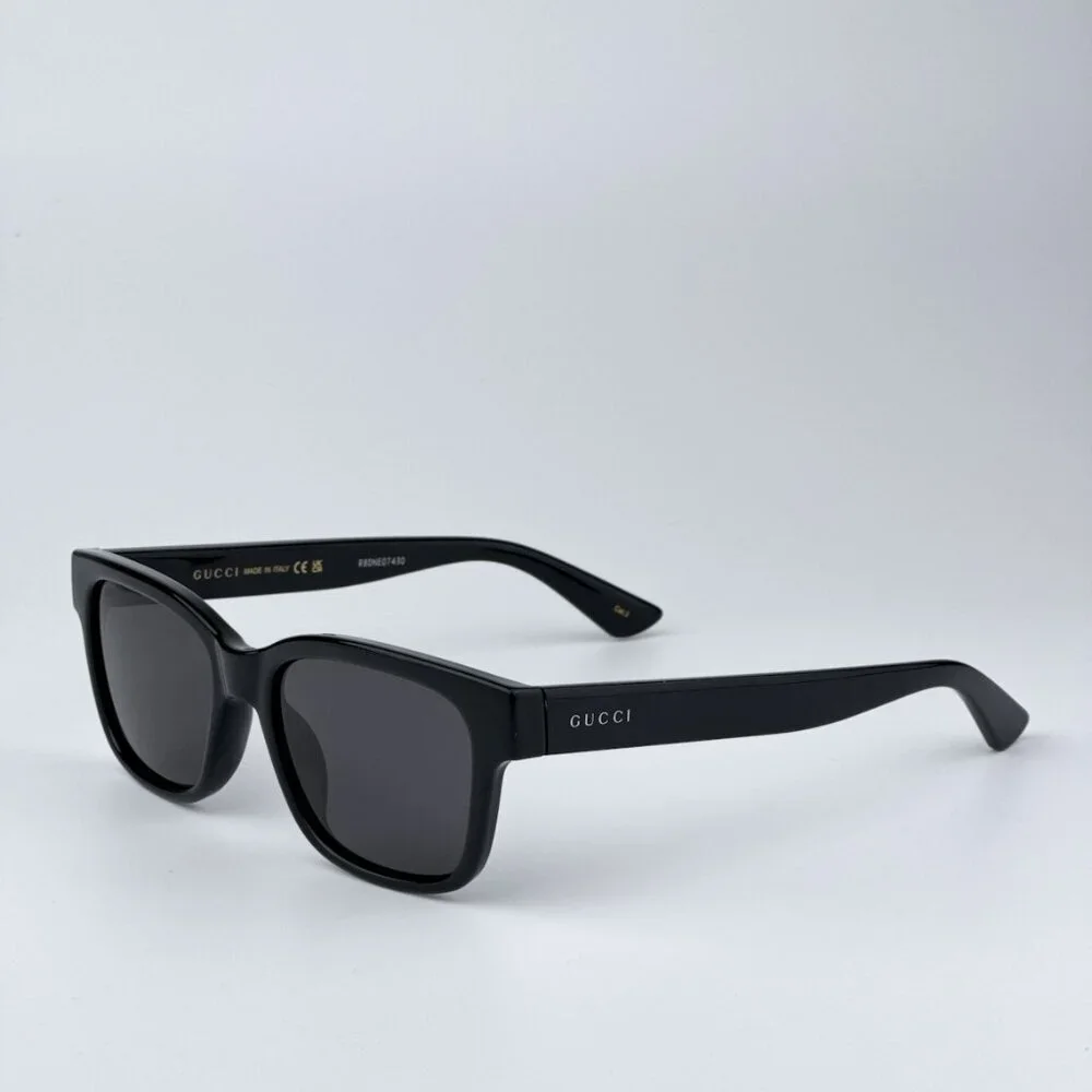 Gucci GG1716S 001 BRAND NEW Sunglasses Black Grey Square Unisex